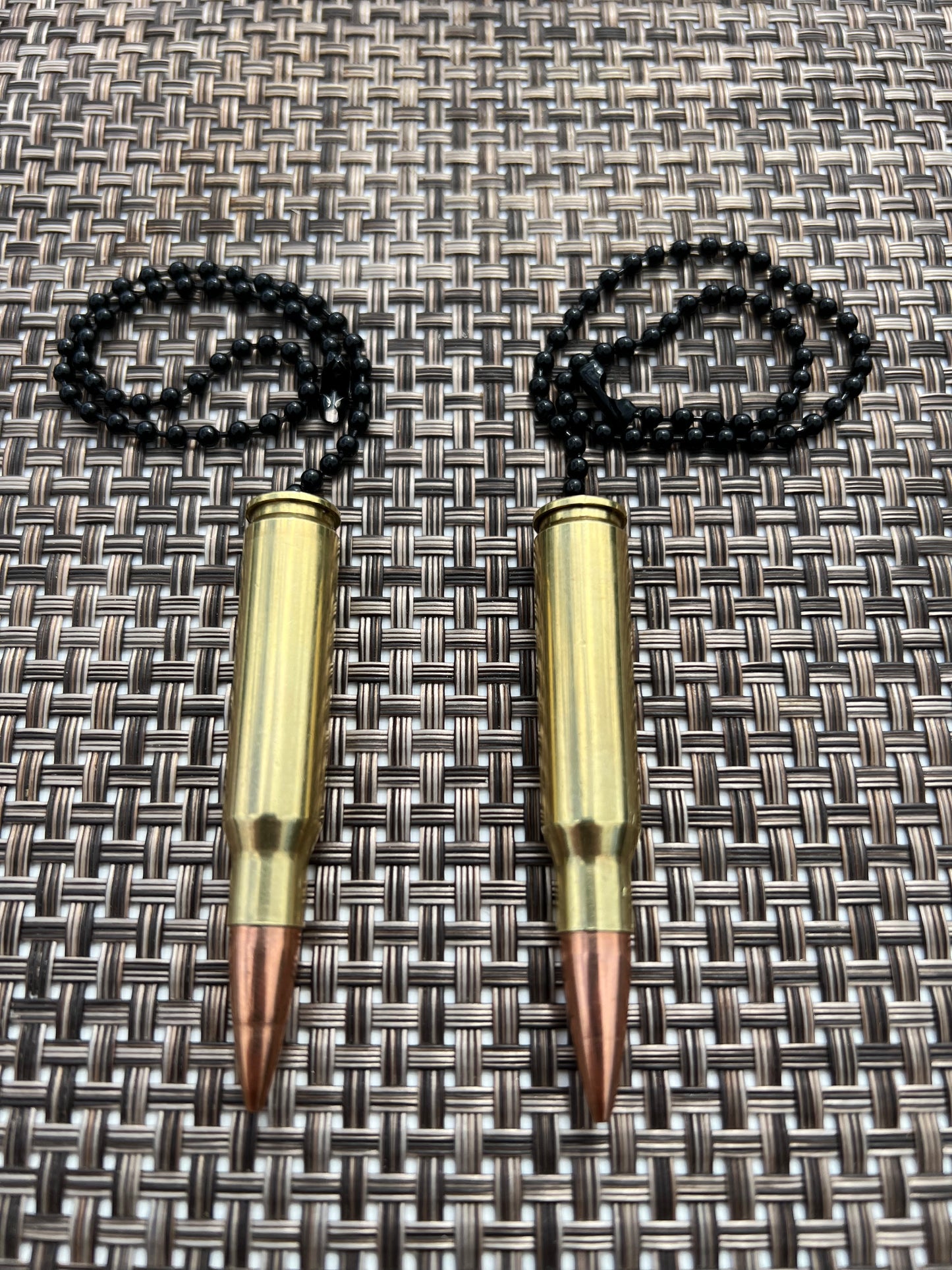 308-7.62 FMJ bullet chain pull. Made from once fired ammo brass