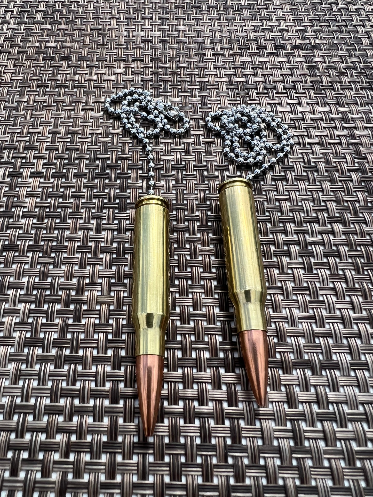 308-7.62 FMJ bullet chain pull. Made from once fired ammo brass