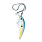 Crank Bait Fishing Lure Ceiling Fan Pull Chain — White/Blue (Handmade)